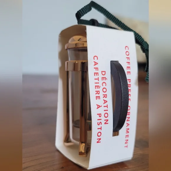 Starbucks- NWT- 2017 French Press Christmas Ornament - Picture 2 of 4